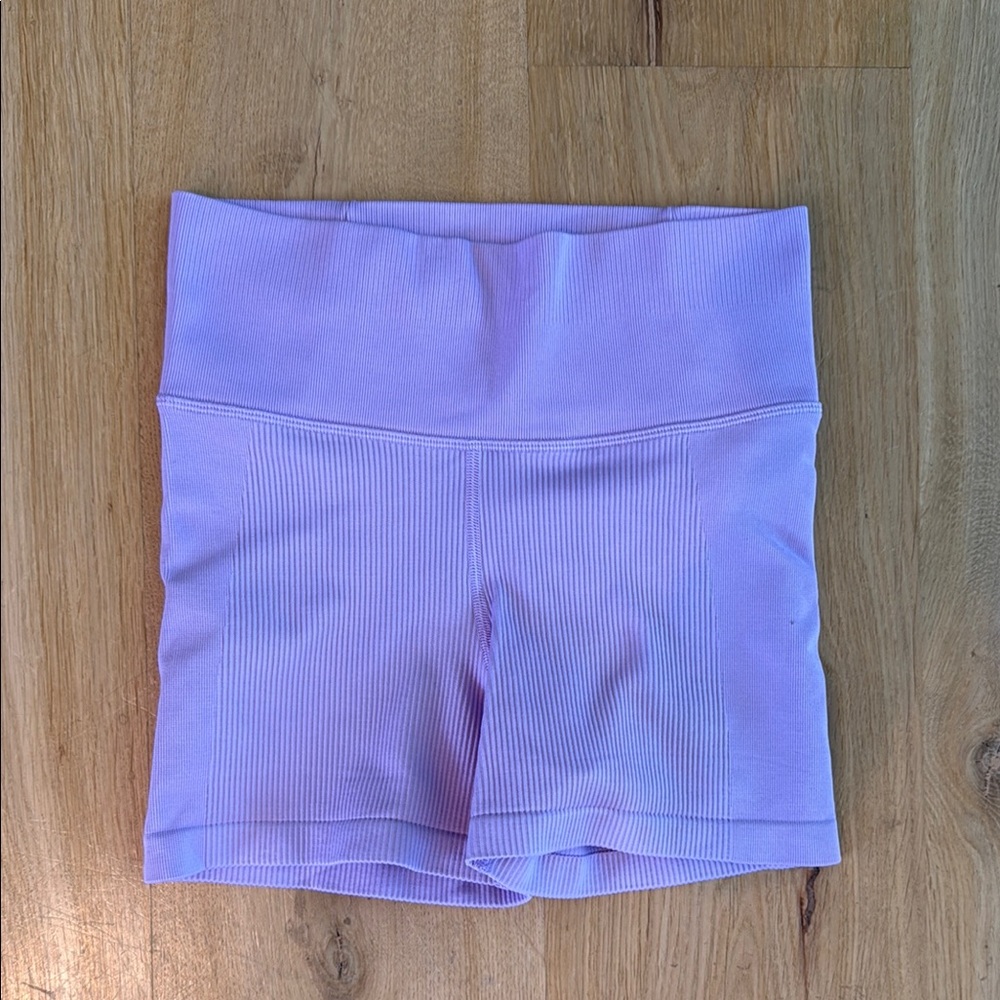 Athleta Girl Ribbed Lavender High-Waisted Sport Short